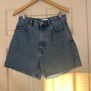 Zara Blue Jean Shorts High-Waisted Vintage Style
